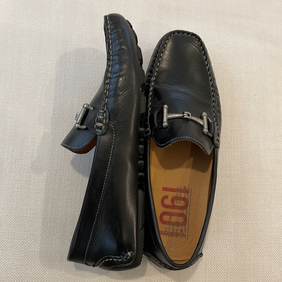 1901 Black Leather Loafers Size 10 - Picture 2 of 4